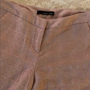 Ankle pants blush pink embossed